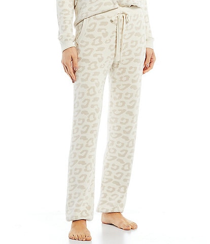 Barefoot Dreams Leopard Jacquard Coordinating Ankle Length Track Pants