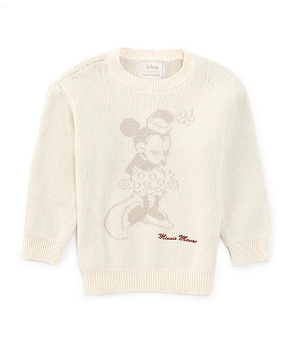 Barefoot Dreams Little Girls 2-5 CozyChic® Minnie Mouse Long Sleeve Pullover Sweater