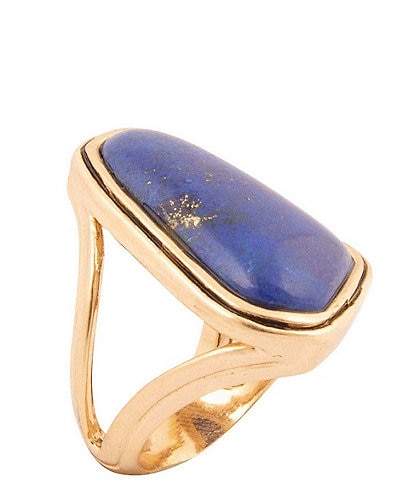 Barse Abstract Bronze and Lapis Ring