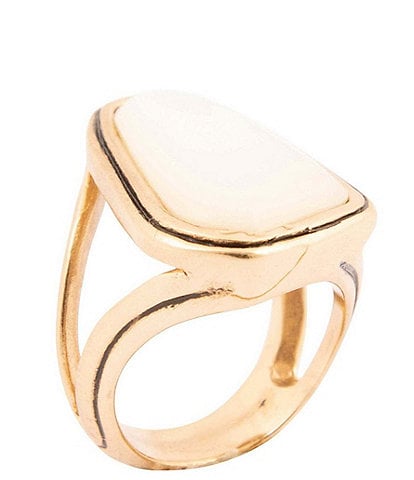 Barse Abstract Mother Of Pearl Statement Ring