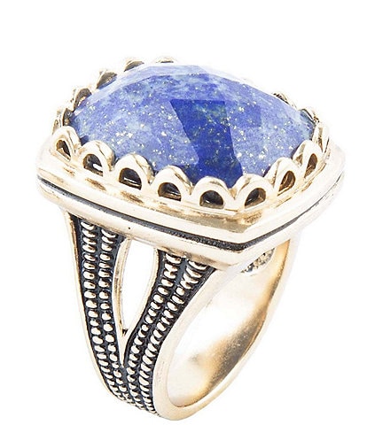 Barse Bronze and Lapis Cocktail Statement Ring