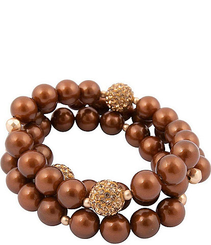 Barse Pearl Terra Luxe Stretch Bracelet Set