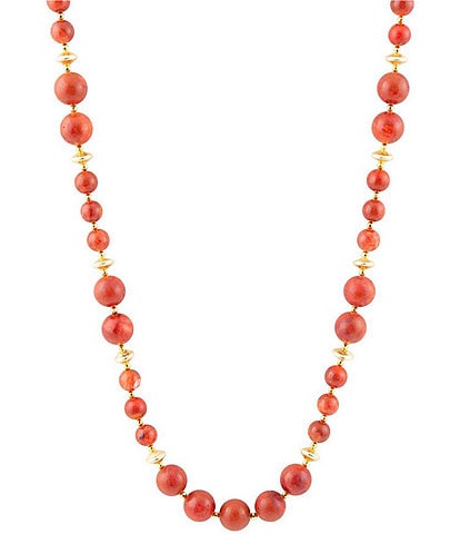 Barse Genuine Stone Beaded Long Strand Necklace