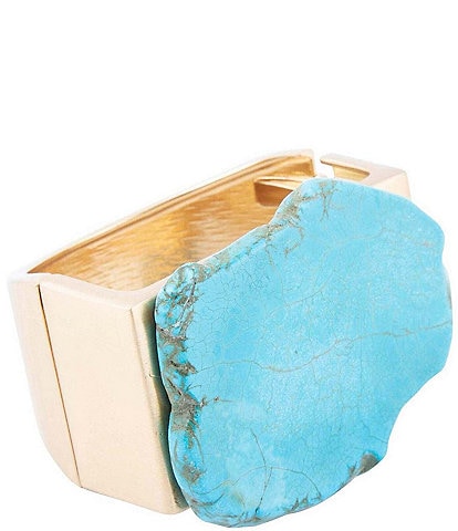 Barse Genuine Stone Slab Hinge Bracelet