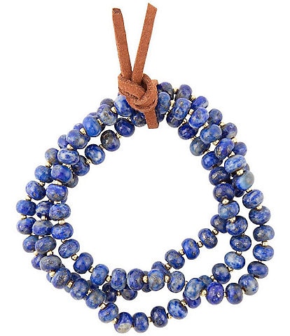 Barse Lapis Beaded Stretch Bracelet Set