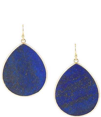 Barse Lapis Lazuli Genuine Stone Drop Earrings