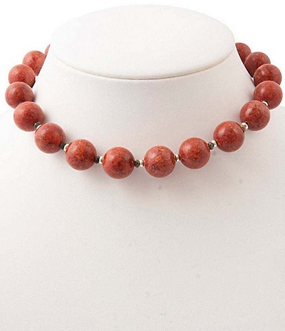 Barse Red Mesa Silver, Chrysocolla and Jasper Collar Necklace