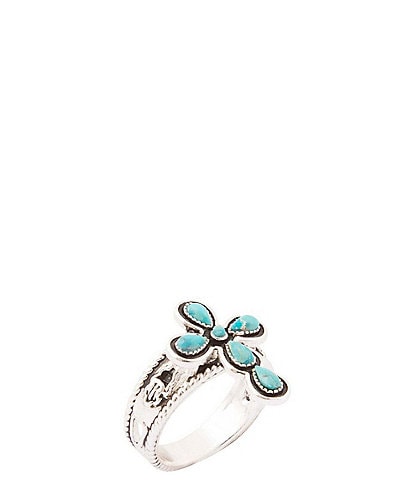 Barse Sacred Sky Genuine Turquoise Statement Ring