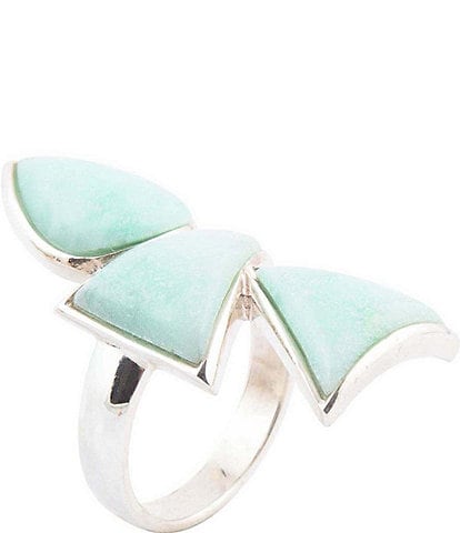 Barse Sterling Silver and Chrysoprase Genuine Stone Statement Ring