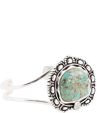 Barse Sterling Silver and Genuine Turquoise Cuff Bracelet