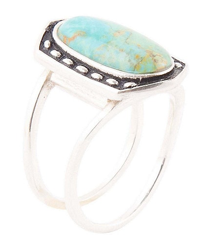 Barse Sterling Silver and Genuine Turquoise Cocktail Ring