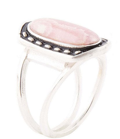 Barse Sterling Silver and Rhodonite Statement Ring