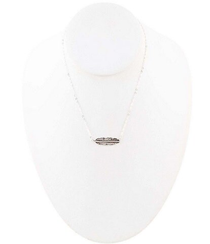 Barse Sterling Silver Feather Pendant Necklace