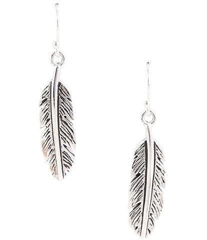 Barse Sterling Silver Quill Drop Earrings