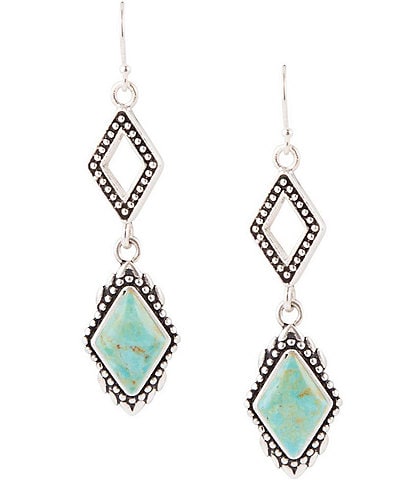 Barse Sterling Silver Turquoise Drop Earrings