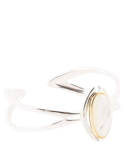 Barse Shine Bright Mother of Pearl Cuff Bracelet