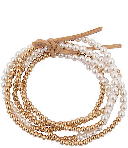 Barse Wind Dancer Shell Stretch Bracelet Set