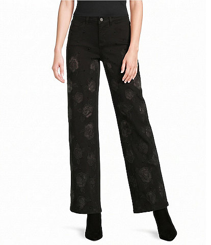 Bayeas Mid Rise Lace Black Jeans