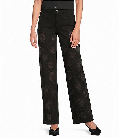 Bayeas Mid Rise Lace Black Jeans