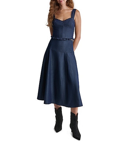 BCBG Denim Two-Piece Midi Set