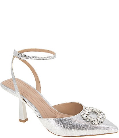 BCBGeneration Ipany Metallic Ornament Ankle Strap Pumps