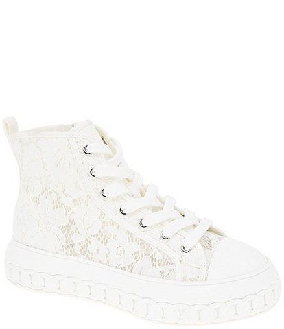 BCBGeneration Renda Floral Lace Platform High Top Sneakers