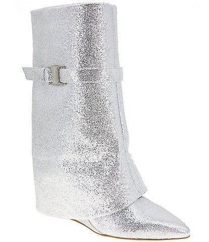 Dillards silver boots on sale