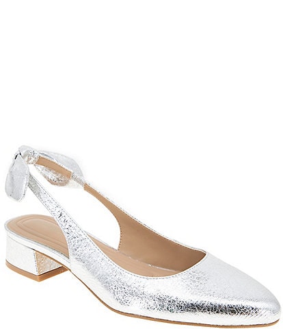 BCBGeneration Torna Metallic Slingback Bow Back Pumps