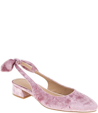 BCBGeneration Torna Velvet Slingback Bow Back Pumps