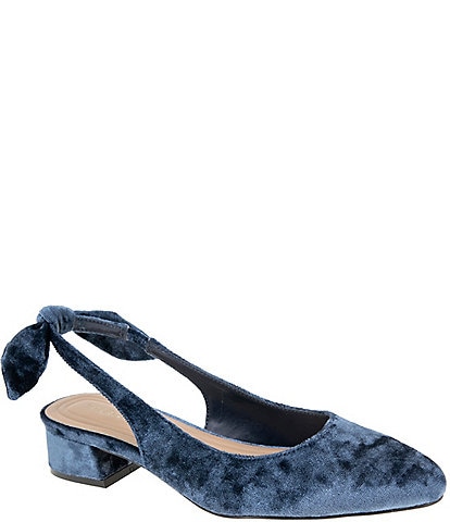 BCBGeneration Torna Velvet Slingback Bow Back Pumps