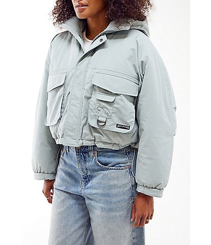 BDG Urban Outfitters Crop Drawstring Hem Padded Jacket