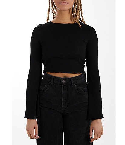 BDG Urban Outfitters Flute Long Sleeve Crop Top