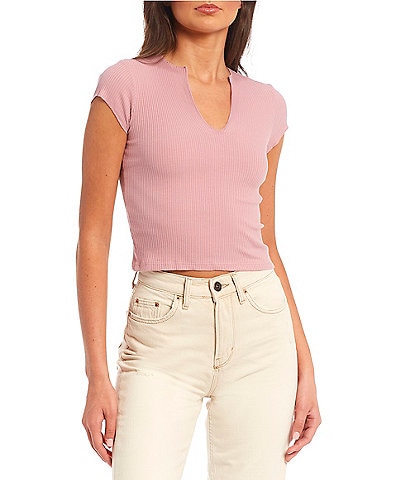 BDG Urban Outfitters Knit Nola Notch Neck Top