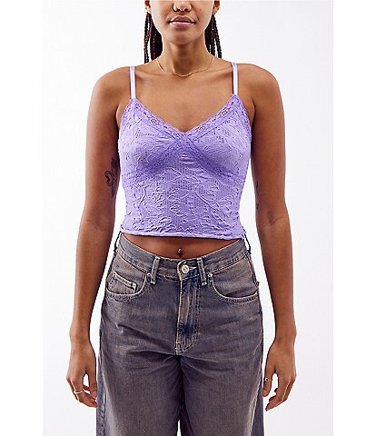 BDG Urban Outfitters Knit Seamless Cross Lace Tank Top