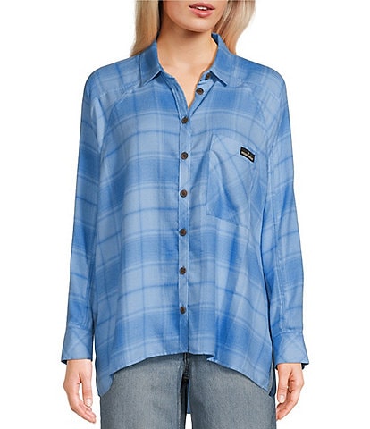 BDG Urban Outfitters Long Sleeve Brendan Checked Woven Shirt