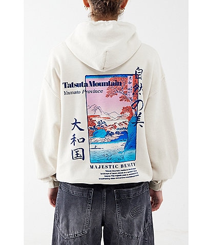 BDG Urban Outfitters Long Sleeve Tatsuta Mountain Graphic Hoodie