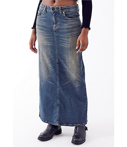 BDG Urban Outfitters Mid Rise Vintage Maxi Denim Skirt