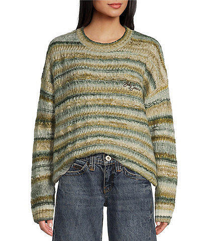 BDG Urban Outfitters Patterned Textured Wool-Blend Slouch Sweater