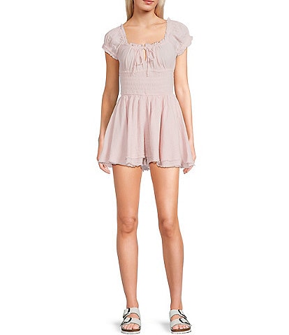 BDG Urban Outfitters Rowan Cap Sleeve Romper