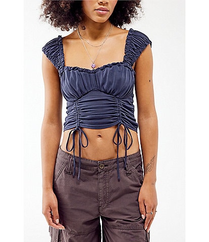 BDG Urban Outfitters Ruched Bust Drawstring Hem Tank Top