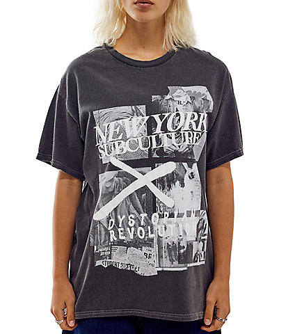 BDG Urban Outfitters Subculture Oversized Boyfriend Graphic T-Shirt