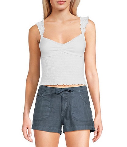 BDG Urban Outfitters Sydney Smocked Crop Tank Top