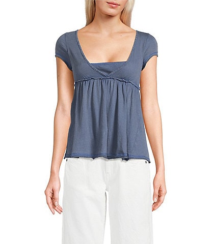 BDG Urban Outfitters Tina Short Sleeve Babydoll Top