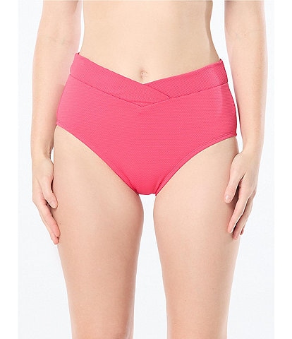 Beach House Letty Solid Crossover Texture Bikini Swim Bottom