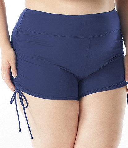 Beach House Plus Size Paloma Beach Solids Blake Adjustable Swim Short