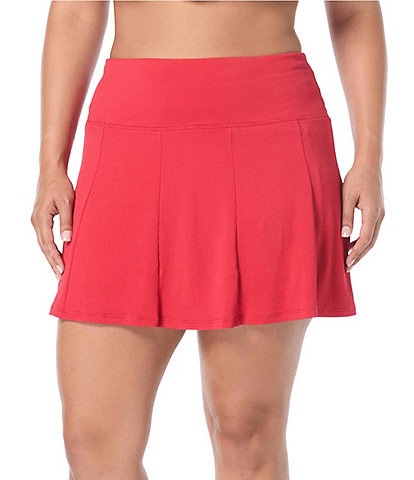 Beach House Plus Size Pique Solid Olivia Princess Seam Swim Skort