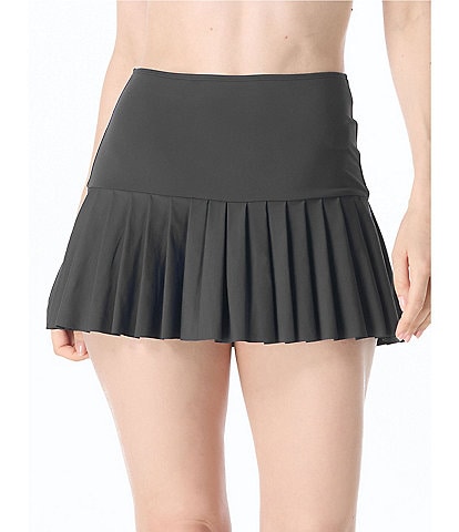 Beach House Solid Stephanie Pleated Swim Skort