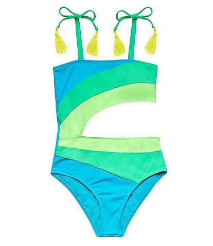 Beach Lingo Big Girls 7-16 Cutout Detail Monokini