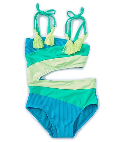 Beach Lingo Little/Big Girls 2T-7 One-Piece Bandeau Swimsuit