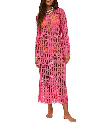 Beach Riot Ariana Crochet Maxi Swim Cover-Up Dress